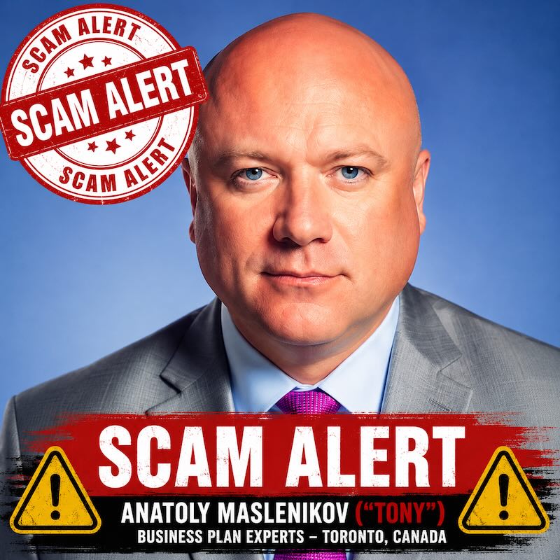 Anatoly Maslenikov Scam Alert Toronto, GTA, ontario Canada